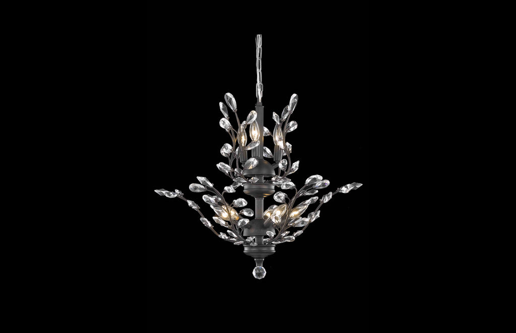 C121-2011D21DB/EC - Regency Lighting: Orchid 8 light Dark Bronze Chandelier Clear Elegant Cut Crystal