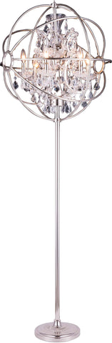 C121-1130FL24PN/RC By Elegant Lighting Urban Collection 6 Light Floor Lamp Polished nickel Finish