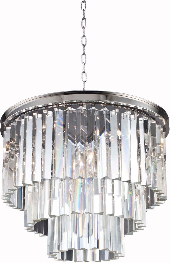 C121-1201D20PN/RC By Elegant Lighting - Sydney Collection Polished nickel Finish 9 Lights Pendant lamp