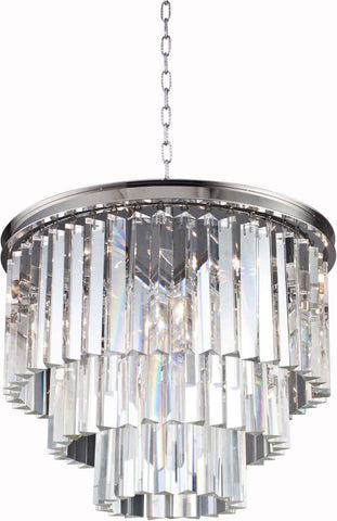 ZC121-1201D20PN-GT/RC By Regency Lighting - Sydney Collection Polished nickel Finish 9 Lights Pendant Lamp