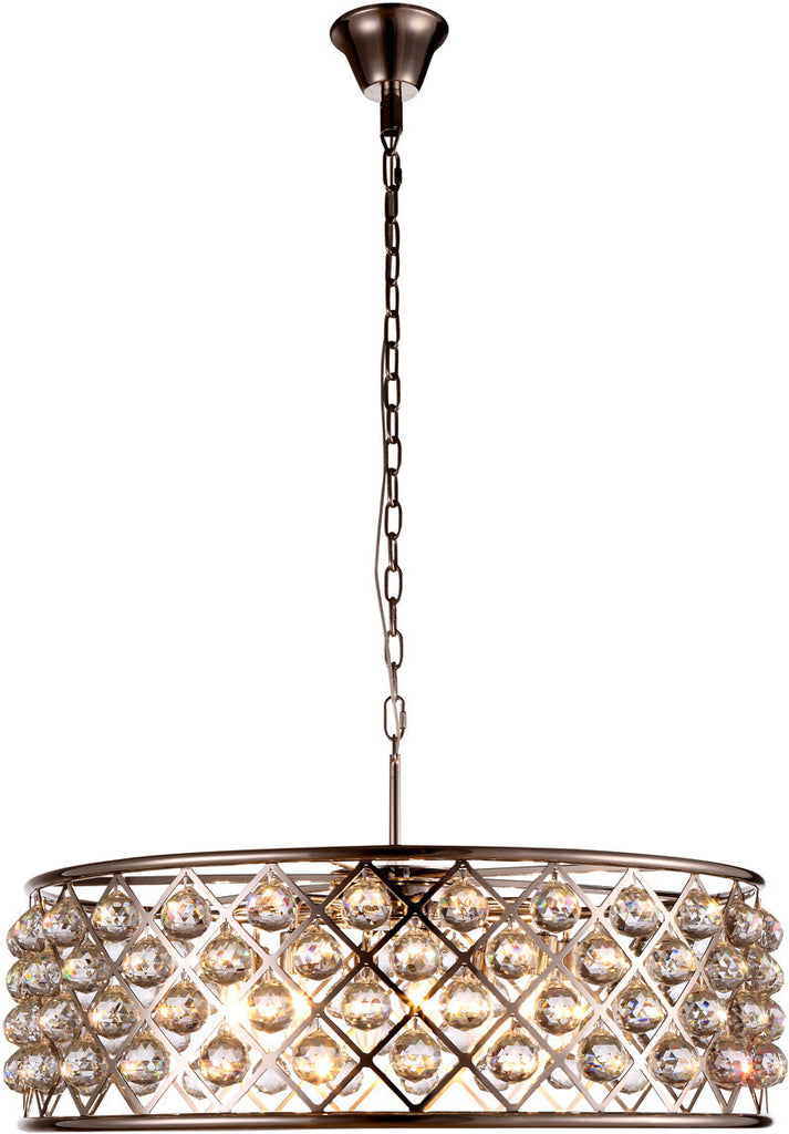 ZC121-1214D32PN-GT/RC By Regency Lighting - Madison Collection Polished Nickel Finish 8 Lights Pendant Lamp