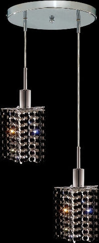 C121-1282D-R-P-JT/RC By Elegant Lighting Mini Collection 2 Lights Pendant Chrome Finish