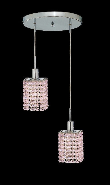 C121-1282D-R-S-RO/RC By Elegant Lighting Mini Collection 2 Lights Pendant Chrome Finish