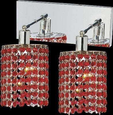 C121-1282W-O-E-BO/RC By Elegant Lighting Mini Collection 2 Lights Wall Sconce Chrome Finish