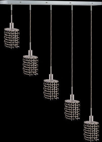 C121-1285D-O-E-JT/RC By Elegant Lighting Mini Collection 4 Lights Pendant Chrome Finish