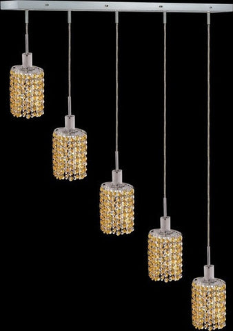 C121-1285D-O-E-LT/RC By Elegant Lighting Mini Collection 4 Lights Pendant Chrome Finish