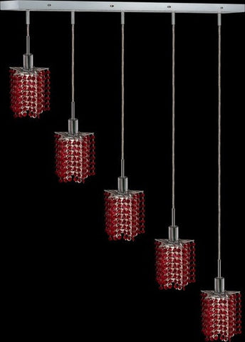 C121-1285D-O-P-BO/RC By Elegant Lighting Mini Collection 5 Lights Pendant Chrome Finish