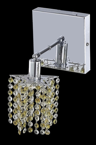 C121-1381W-S-P-GT/RC By Elegant Lighting Mini Collection 1 Light Wall Sconces Chrome Finish