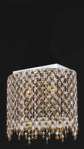 C121-1392D14C-LT/RC By Elegant Lighting Moda Collection 2 Light Wall Sconces Chrome Finish