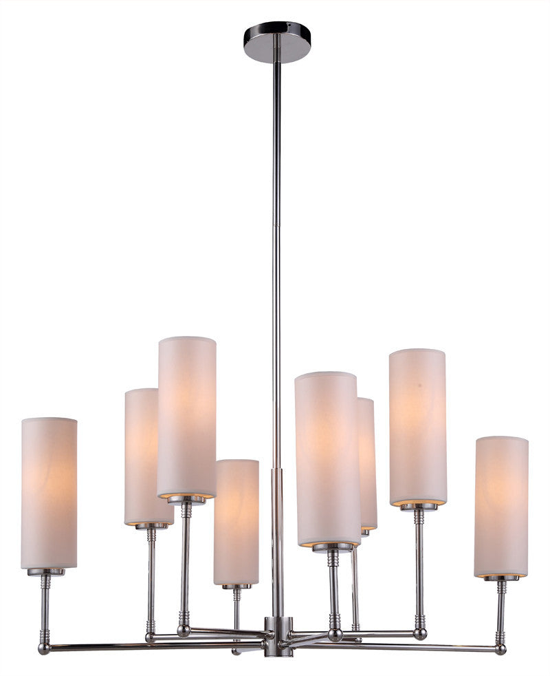 C121-1410G34PN By Elegant Lighting - Richmond Collection Polished Nickel Finish 8 Lights Pendant lamp