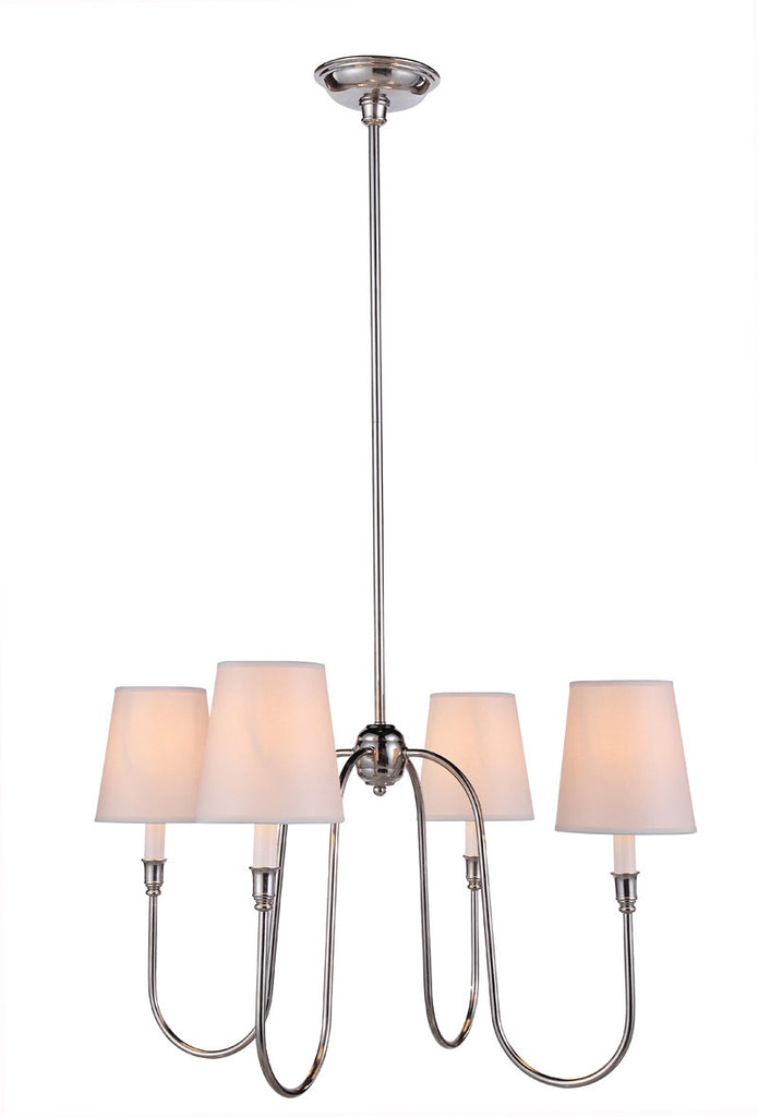 C121-1411D26PN By Elegant Lighting - Lancaster Collection Polished Nickel Finish 4 Lights Pendant lamp