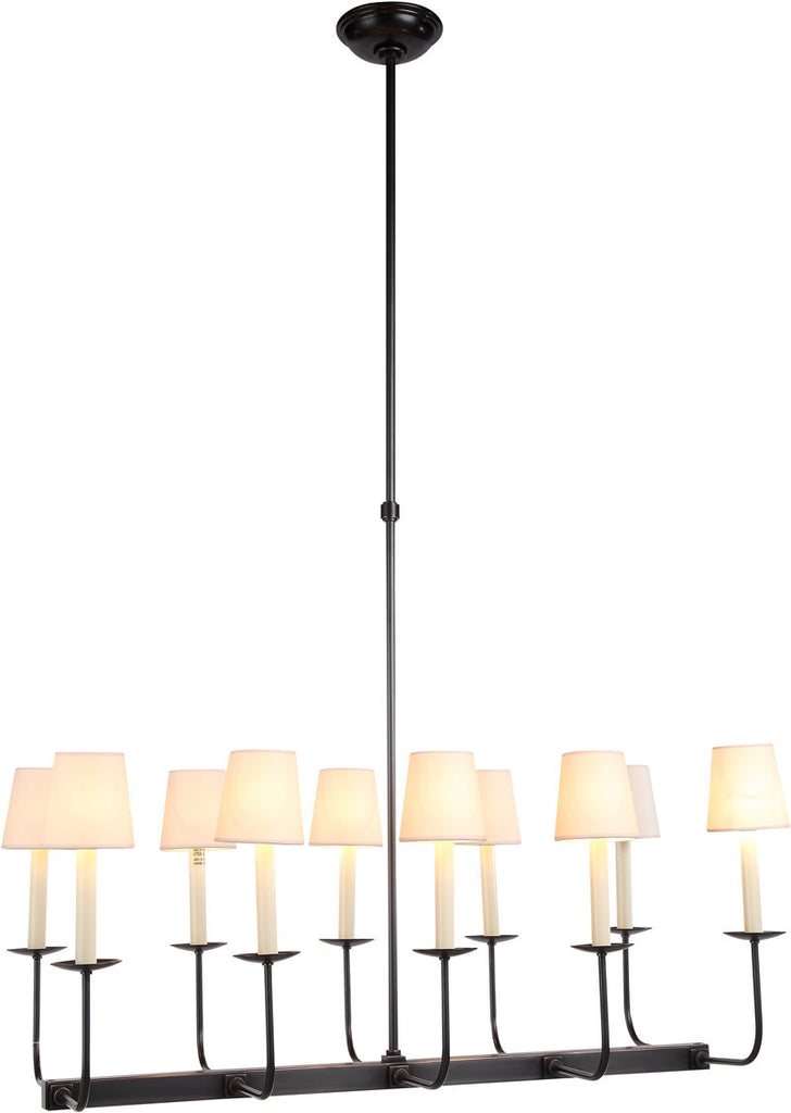 C121-1435D35BZ By Elegant Lighting - Penelope Collection Bronze Finish 10 Lights Pendant Lamp