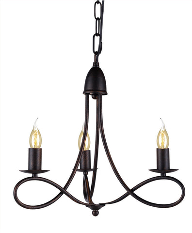 C121-1452D18DB By Elegant Lighting - Lyndon Collection Dark Bronze Finish 3 Lights Pendant lamp