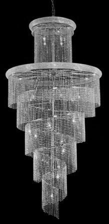 ZC121-V1800SR48C By Regency Lighting-Spiral Collection Chrome Finish 41 Lights Chandelier