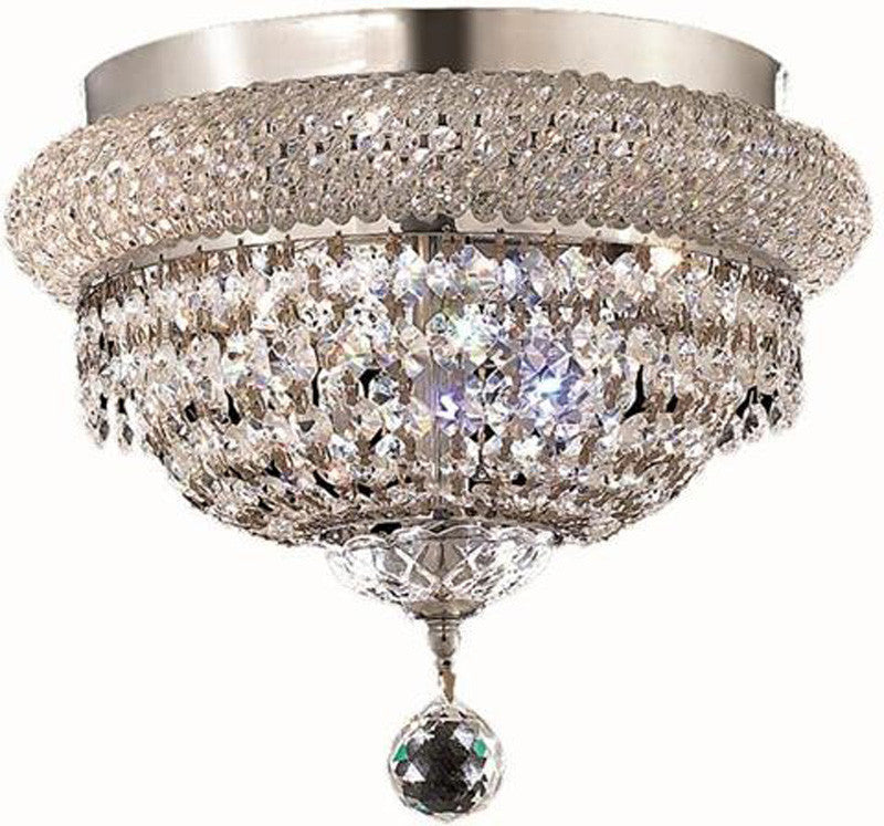 ZC121-1803F12C/EC By Regency Lighting - Primo Collection Chrome Finish 4 Lights Flush Mount