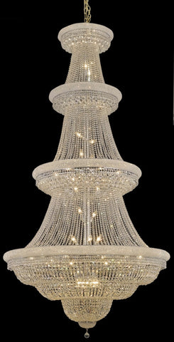 C121-1803G54C/RC By Elegant Lighting Primo Collection 48 Light Chandeliers Chrome Finish