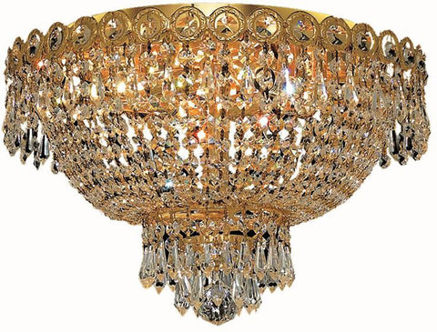 ZC121-V1900F16G/EC By Elegant Lighting - Century Collection Gold Finish 4 Lights Flush Mount