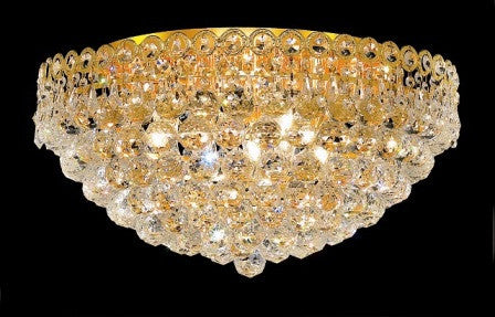 C121-1901F20G By Regency Lighting-Century Collection Gold Finish 9 Lights Flush