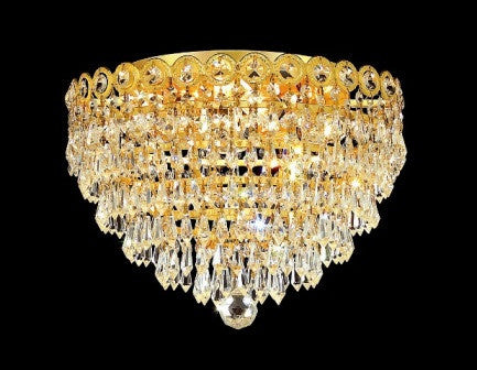 ZC121-V1902F14G By Regency Lighting-Century Collection Gold Finish 4 Lights Flush