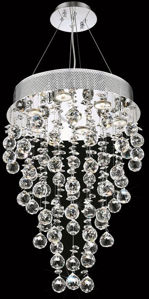 ZC121-V2006D16C/EC By Elegant Lighting - Galaxy Collection Chrome Finish 7 Lights Dining Room