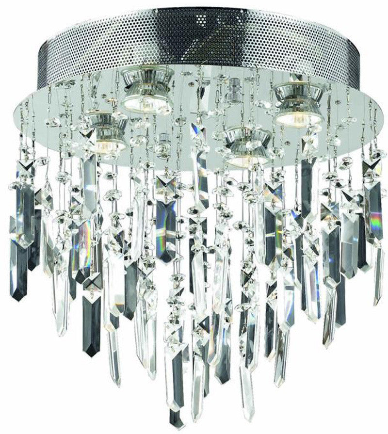 ZC121-V2006F14SC/EC By Elegant Lighting - Galaxy Collection Chrome Finish 4 Lights Flush Mount