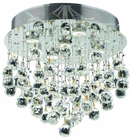 ZC121-V2006F16C/EC By Elegant Lighting - Galaxy Collection Chrome Finish 5 Lights Flush Mount