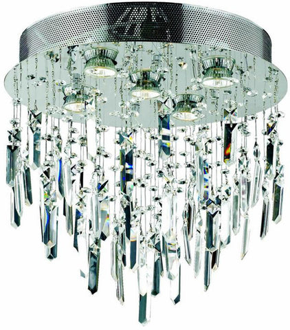 ZC121-V2006F16SC/EC By Elegant Lighting - Galaxy Collection Chrome Finish 5 Lights Flush Mount