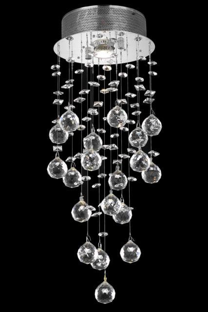 ZC121-V2006F8C/EC By Elegant Lighting Galaxy Collection 1 Lights Chandelier Chrome Finish