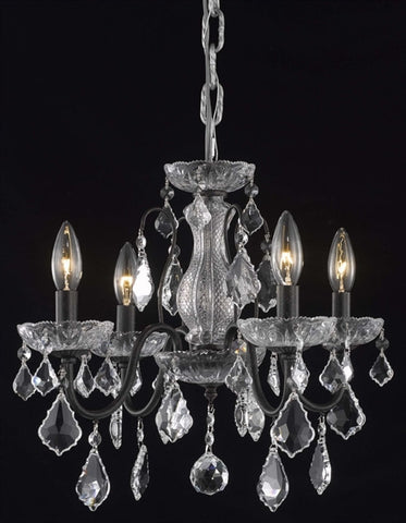 ZC121-V2015D24DB/RC By Elegant Lighting St. Francis Collection 6 Lights Chandelier Dark Bronze Finish