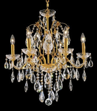 C121-2016D24G By Regency Lighting-St. Francis Collection Gold Finish 6 Lights Chandelier