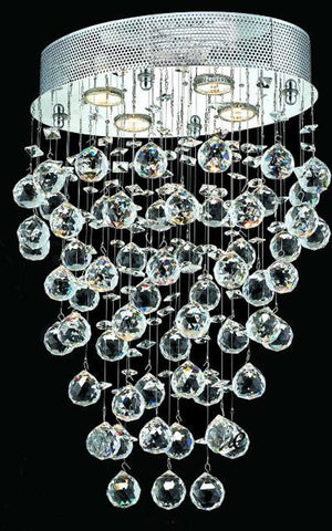 ZC121-V2022D16C/EC By Elegant Lighting - Galaxy Collection Chrome Finish 4 Lights Dining Room