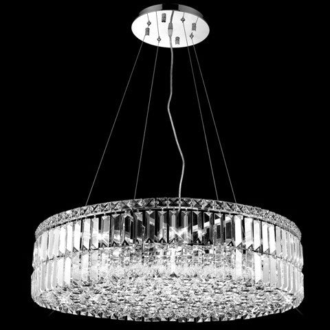 ZC121-V2030D28C By REGENCY - Maxim Collection Polished Chrome Finish Chandelier