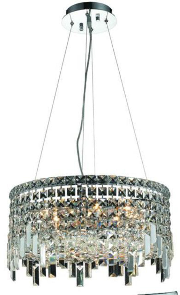 ZC121-V2031D20C/EC By Elegant Lighting - Maxim Collection Chrome Finish 12 Lights Dining Room