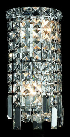 ZC121-V2031W6C/EC By Elegant Lighting Maxim Collection 2 Light Wall Sconces Chrome Finish