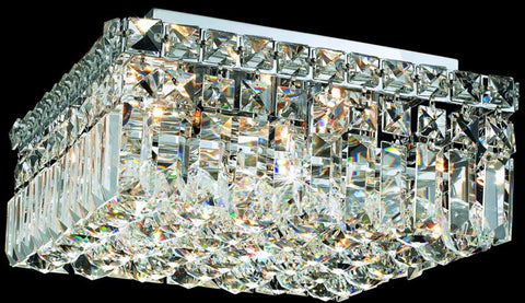 ZC121-V2032F12C/EC By Elegant Lighting - Maxim Collection Chrome Finish 4 Lights Flush Mount