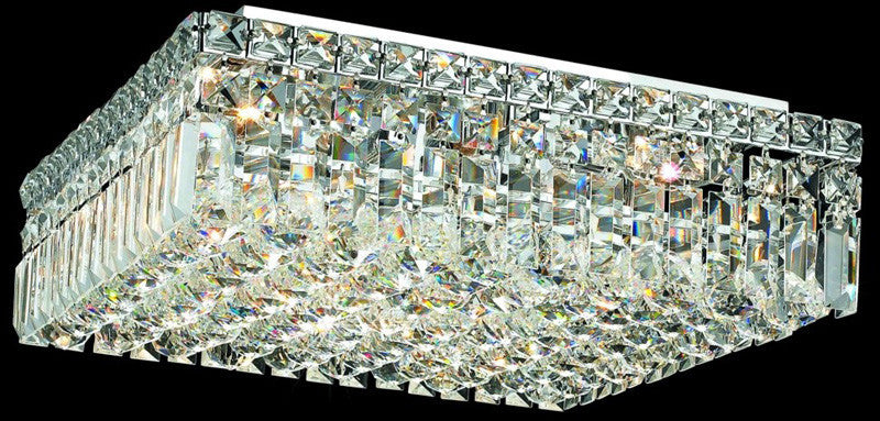 ZC121-V2032F16C/EC By Elegant Lighting - Maxim Collection Chrome Finish 6 Lights Flush Mount