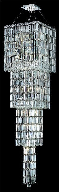 C121-2032G66C/RC By Elegant Lighting Maxim Collection 18 Light Chandeliers Chrome Finish