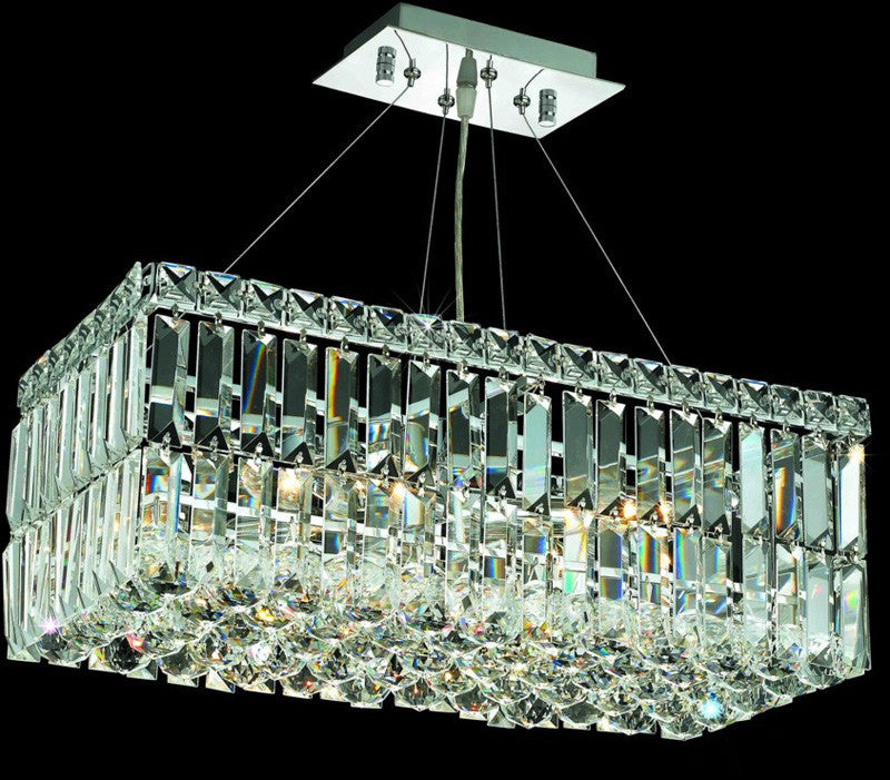 ZC121-V2034D20C/EC By Elegant Lighting - Maxim Collection Chrome Finish 4 Lights Dining Room