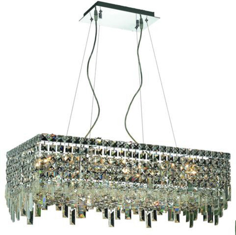 ZC121-V2035D28C/EC By Elegant Lighting - Maxim Collection Chrome Finish 16 Lights Dining Room