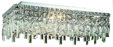 ZC121-V2035F24C/EC By Elegant Lighting - Maxim Collection Chrome Finish 6 Lights Flush Mount