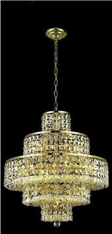 ZC121-2039D20G/EC By Regency Lighting Maxim Collection 13 Light Chandeliers Gold Finish