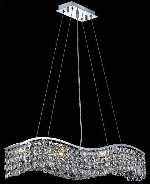 ZC121-2041D30C/EC By Regency Lighting Contour Collection 6 Light Chandeliers Chrome Finish