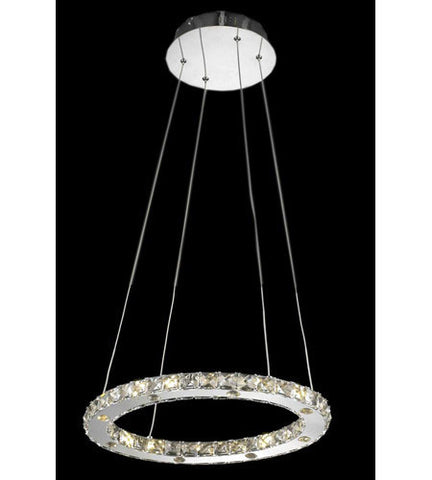 C121-2067D18C/RC By Elegant Lighting Atom Collection 16 Light Dining Room Chrome Finish