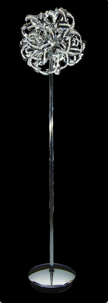 C121-2068FL15C/EC By Elegant Lighting - Tiffany Collection Chrome Finish 9 Lights Floor Lamp