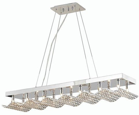 C121-2087D45C/EC By Elegant Lighting - Concept Collection Chrome Finish 14 Lights Dining Room