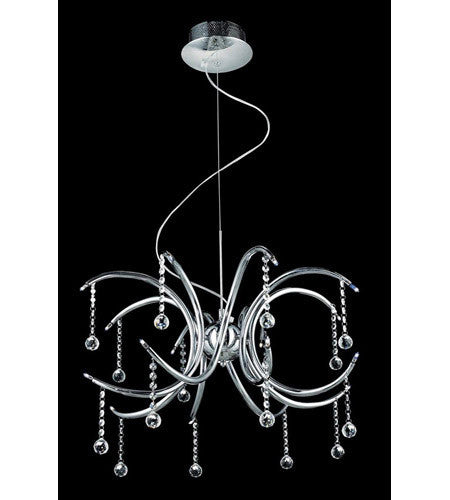 C121-2093D20C/RC By Elegant Lighting Hydra Collection 16 Light Dining Room Chrome Finish