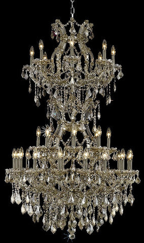 C121-2800D36SGT-GT/RC By Elegant Lighting Maria Theresa Collection 34 Light Chandeliers Golden Teak Finish