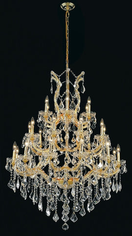 ZC121-2800D38G/EC By Regency Lighting Maria Theresa Collection 28 Light Chandeliers Gold Finish