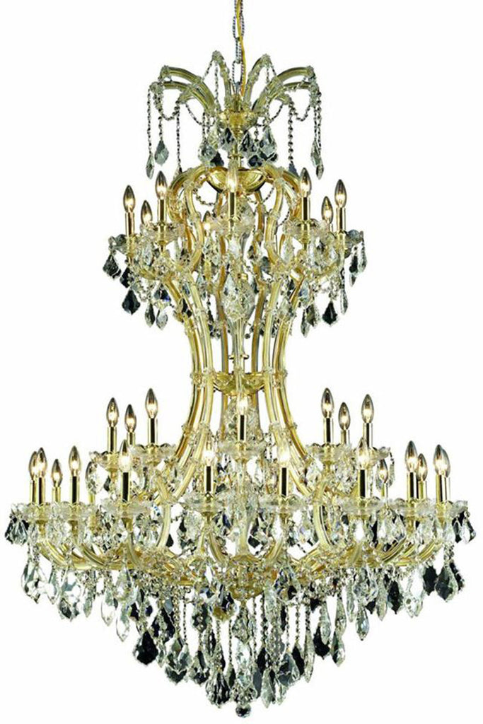 C121-2800D46G/EC By Elegant Lighting - Maria Theresa Collection Gold Finish 36 Lights Foyer/Hallway