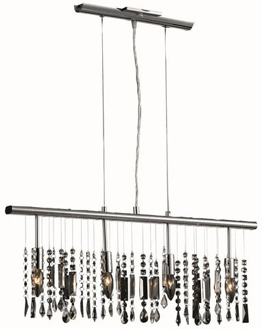 C121-3200D30C/RC By Elegant Lighting Harmony Collection 4 Light Pendent lamp Chrome Finish